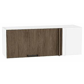 Шкаф верхний прямой угловой горизонтальный Флэт Brown Casella Oak 2S/Белый 358*1000*350