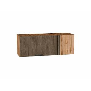 Шкаф верхний прямой угловой горизонтальный Флэт Brown Casella Oak 2S/Дуб Вотан 358*1000*350