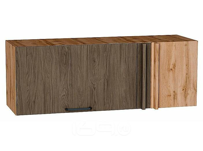 Шкаф верхний прямой угловой горизонтальный Флэт Brown Casella Oak 2S/Дуб Вотан 358*1000*350