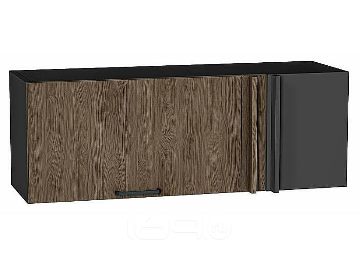 Шкаф верхний прямой угловой горизонтальный Флэт Brown Casella Oak 2S/Graphite 358*1000*350