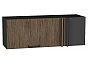Шкаф верхний прямой угловой горизонтальный Флэт Brown Casella Oak 2S/Graphite 358*1000*350