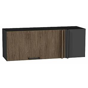 Шкаф верхний прямой угловой горизонтальный Флэт Brown Casella Oak 2S/Graphite 358*1000*350