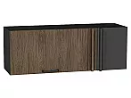Шкаф верхний прямой угловой горизонтальный Флэт Brown Casella Oak 2S/Graphite 358*1000*350