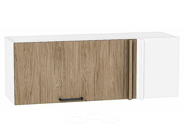 Шкаф верхний прямой угловой горизонтальный Флэт Natural Casella Oak 2S/Белый 358*1000*350