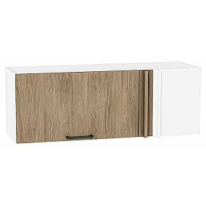 Шкаф верхний прямой угловой горизонтальный Флэт Natural Casella Oak 2S/Белый 358*1000*350