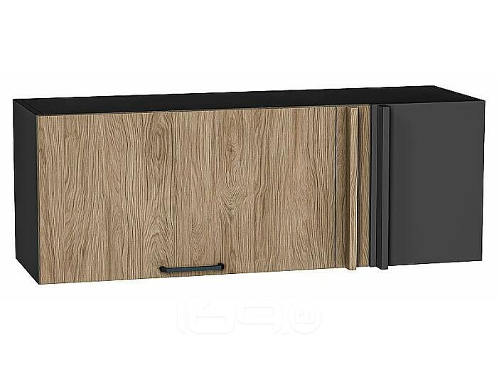 Шкаф верхний прямой угловой горизонтальный Флэт Natural Casella Oak 2S/Graphite 358*1000*350