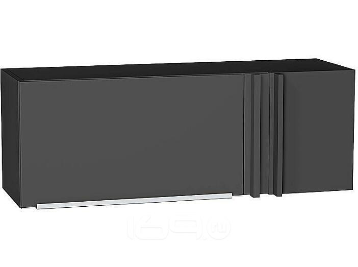 Шкаф верхний прямой угловой горизонтальный Фьюжн Stormy Silk/Graphite 358*1000*350