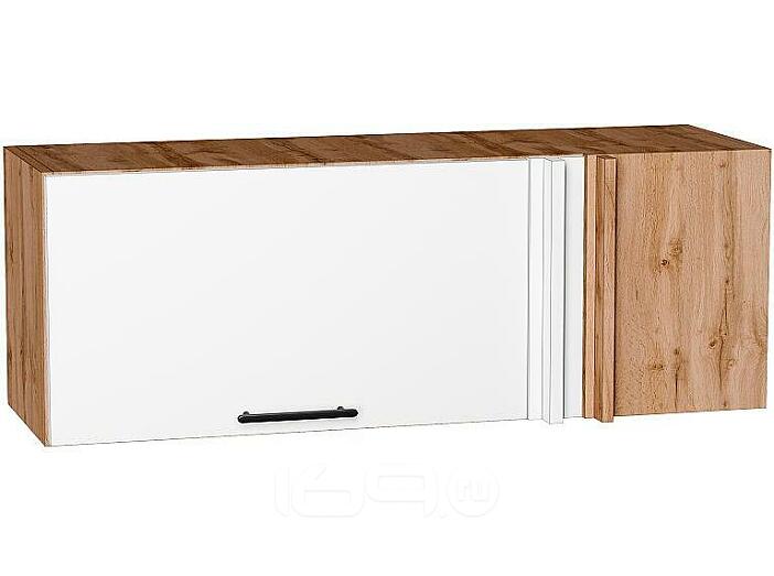 Шкаф верхний прямой угловой горизонтальный Лайт Special White/Дуб Вотан 358*1000*350