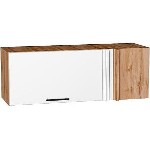 Шкаф верхний прямой угловой горизонтальный Лайт Special White/Дуб Вотан 358*1000*350