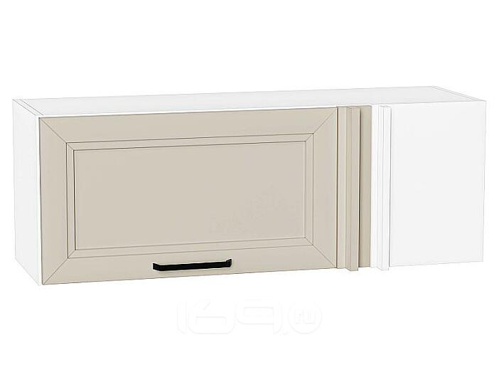Шкаф верхний прямой угловой горизонтальный Нео Cream Silk/Белый 358*1000*350