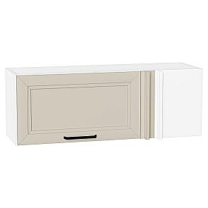 Шкаф верхний прямой угловой горизонтальный Нео Cream Silk/Белый 358*1000*350