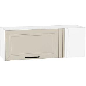 Шкаф верхний прямой угловой горизонтальный Нео Cream Silk/Белый 358*1000*350