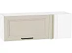 Шкаф верхний прямой угловой горизонтальный Нео Cream Silk/Белый 358*1000*350