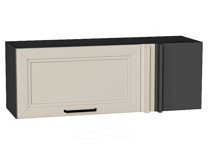 Шкаф верхний прямой угловой горизонтальный Нео Cream Silk/Graphite 358*1000*350