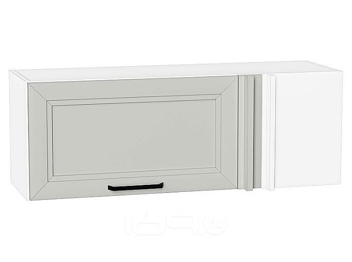 Шкаф верхний прямой угловой горизонтальный Нео Grey Silk/Белый 358*1000*350