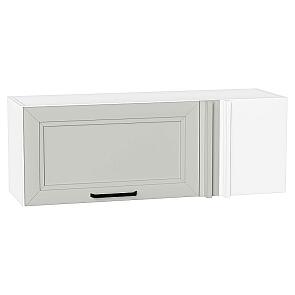 Шкаф верхний прямой угловой горизонтальный Нео Grey Silk/Белый 358*1000*350