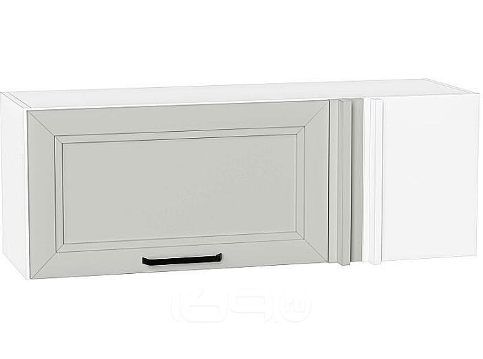 Шкаф верхний прямой угловой горизонтальный Нео Grey Silk/Белый 358*1000*350