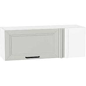 Шкаф верхний прямой угловой горизонтальный Нео Grey Silk/Белый 358*1000*350