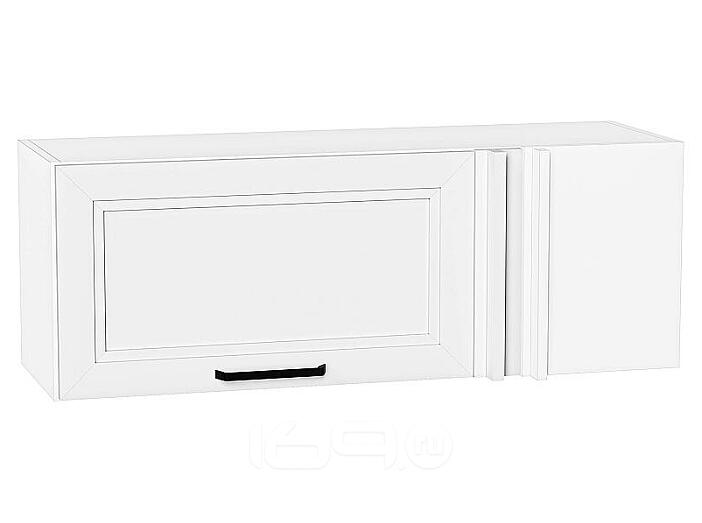 Шкаф верхний прямой угловой горизонтальный Нео White Silk/Белый 358*1000*350