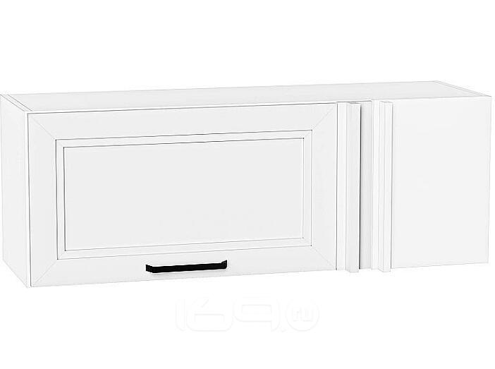 Шкаф верхний прямой угловой горизонтальный Нео White Silk/Белый 358*1000*350