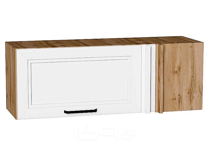 Шкаф верхний прямой угловой горизонтальный Нео White Silk/Дуб Вотан 358*1000*350