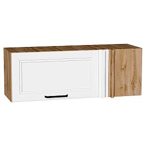 Шкаф верхний прямой угловой горизонтальный Нео White Silk/Дуб Вотан 358*1000*350
