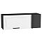 Шкаф верхний прямой угловой горизонтальный Нео White Silk/Graphite 358*1000*350
