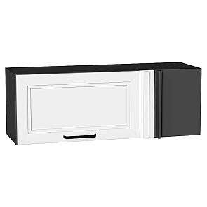 Шкаф верхний прямой угловой горизонтальный Нео White Silk/Graphite 358*1000*350