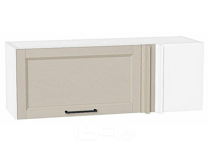 Шкаф верхний прямой угловой горизонтальный Сканди Cream Silkwood/Белый 358*1000*350