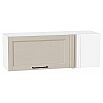 Шкаф верхний прямой угловой горизонтальный Сканди Cream Silkwood/Белый 358*1000*350