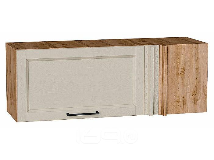 Шкаф верхний прямой угловой горизонтальный Сканди Cream Silkwood/Дуб Вотан 358*1000*350