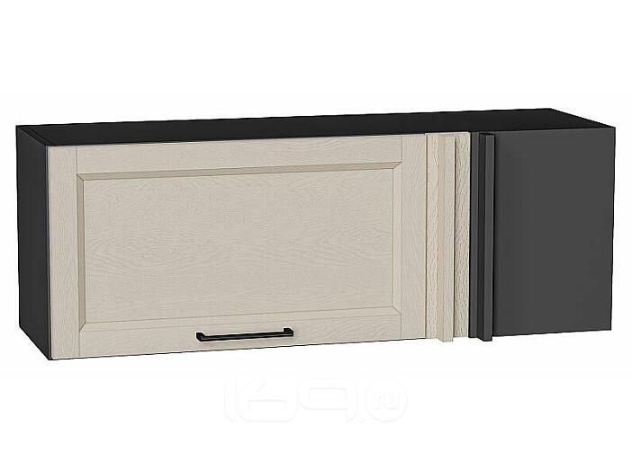 Шкаф верхний прямой угловой горизонтальный Сканди Cream Silkwood/Graphite 358*1000*350