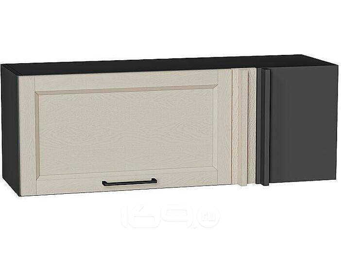 Шкаф верхний прямой угловой горизонтальный Сканди Cream Silkwood/Graphite 358*1000*350