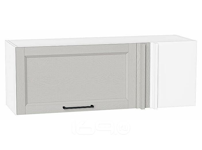 Шкаф верхний прямой угловой горизонтальный Сканди Grey Silkwood/Белый 358*1000*350