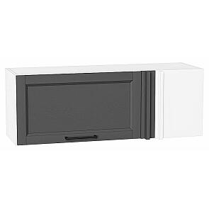 Шкаф верхний прямой угловой горизонтальный Сканди Stormy Silkwood/Белый 358*1000*350