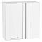 Шкаф верхний прямой угловой Квадро Белый/Белый 716*700*345