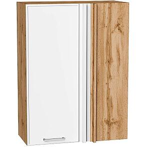 Шкаф верхний прямой угловой Квадро Белый/Дуб Вотан 920*700*345
