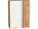 Шкаф верхний прямой угловой Квадро Белый/Дуб Вотан 920*700*345