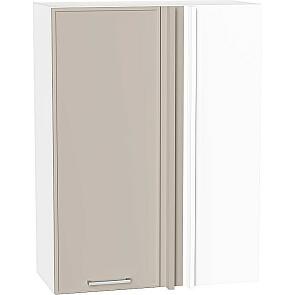 Шкаф верхний прямой угловой Квадро Кашемир/Белый 920*700*345