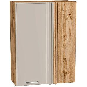 Шкаф верхний прямой угловой Квадро Кашемир/Дуб Вотан 920*700*345