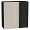 Шкаф верхний прямой угловой Квадро Кашемир/Graphite 716*700*345