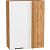 Шкаф верхний прямой угловой Лайт Special White/Дуб Вотан 920*700*345