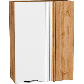 Шкаф верхний прямой угловой Лайт Special White/Дуб Вотан 920*700*345