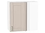 Шкаф верхний прямой угловой Лофт Cream Silk/Белый 716*700*345