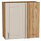 Шкаф верхний прямой угловой Лофт Cream Silk/Дуб Вотан 716*700*345