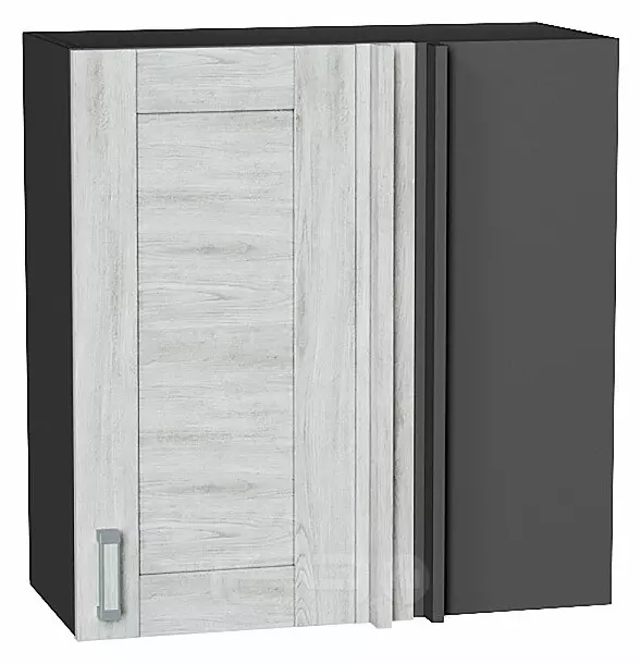 Шкаф верхний прямой угловой Лофт Nordic Oak/Graphite 716*690*345