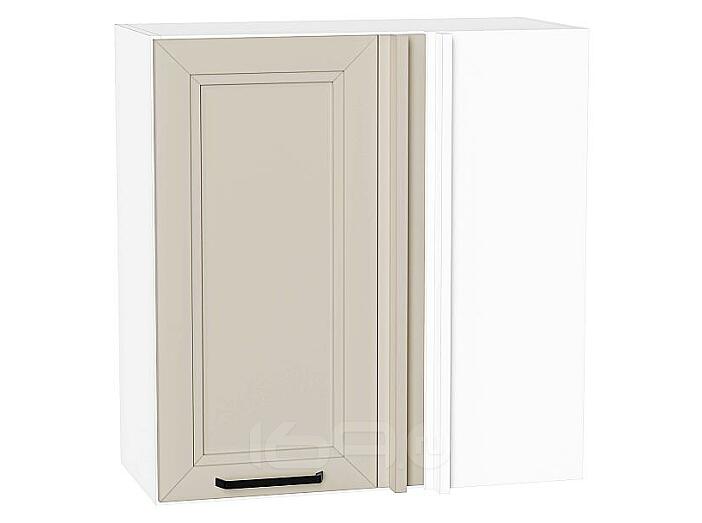 Шкаф верхний прямой угловой Нео Cream Silk/Белый 716*700*345