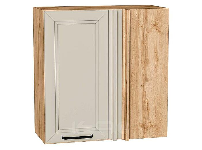 Шкаф верхний прямой угловой Нео Cream Silk/Дуб Вотан 716*700*345