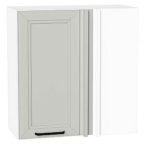 Шкаф верхний прямой угловой Нео Grey Silk/Белый 716*700*345