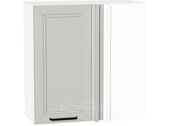 Шкаф верхний прямой угловой Нео Grey Silk/Белый 716*700*345